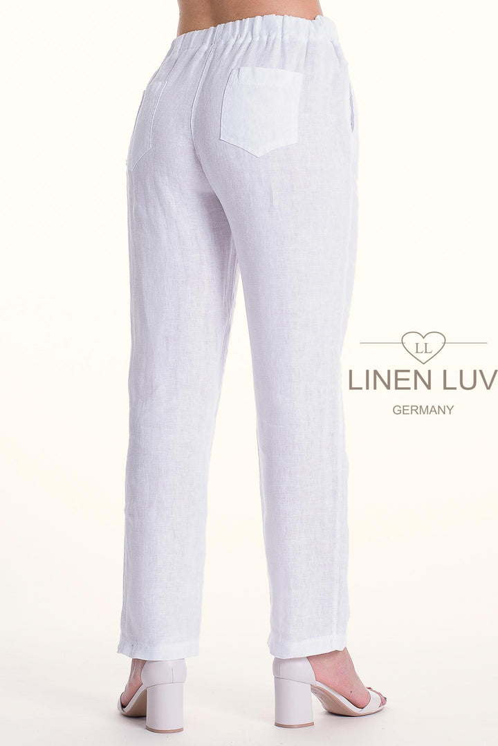 French Linen Pant Slim Leg Premium Woven - Breathable Naturals | Glam & Fame Clothing