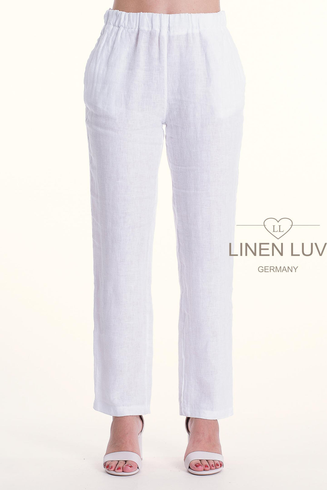 French Linen Pant Slim Leg Premium Woven - Breathable Naturals | Glam & Fame Clothing