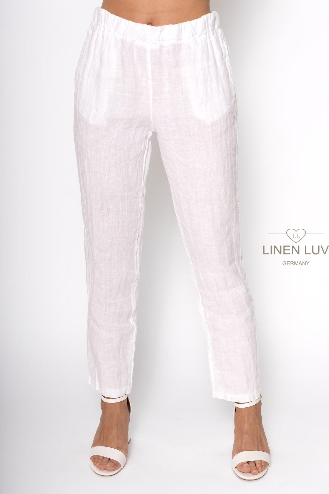 French Linen Pant Slim Leg Premium Woven - Breathable Naturals | Glam & Fame Clothing