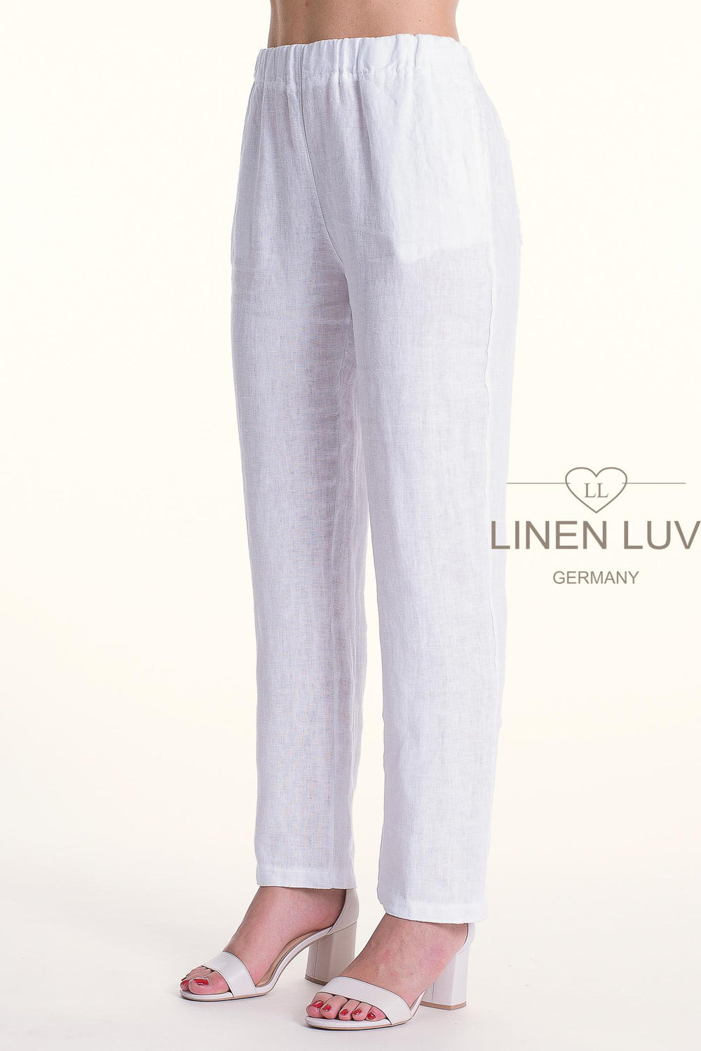 French Linen Pant Slim Leg Premium Woven - Breathable Naturals | Glam & Fame Clothing