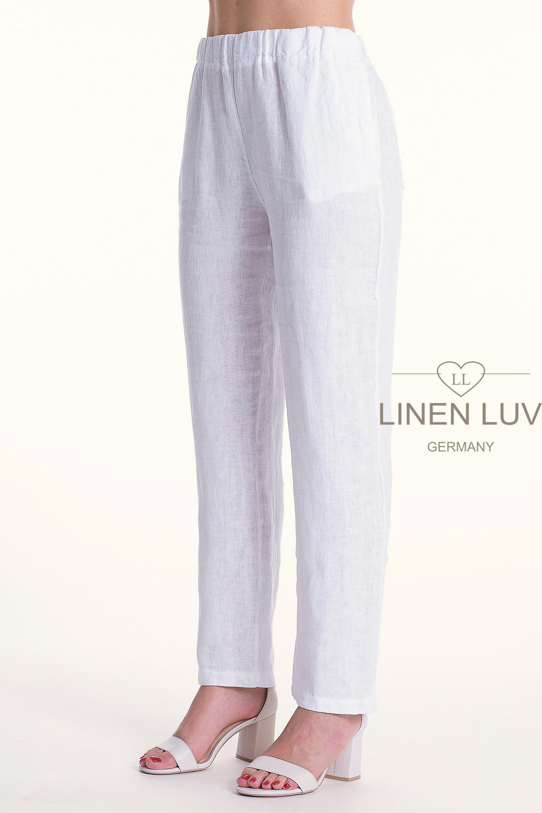 French Linen Pant Slim Leg Premium Woven - Breathable Naturals | Glam & Fame Clothing