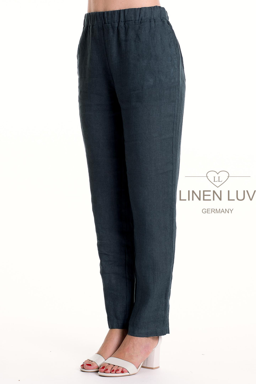 French Linen Pant Slim Leg Premium Woven - Breathable Naturals | Glam & Fame Clothing