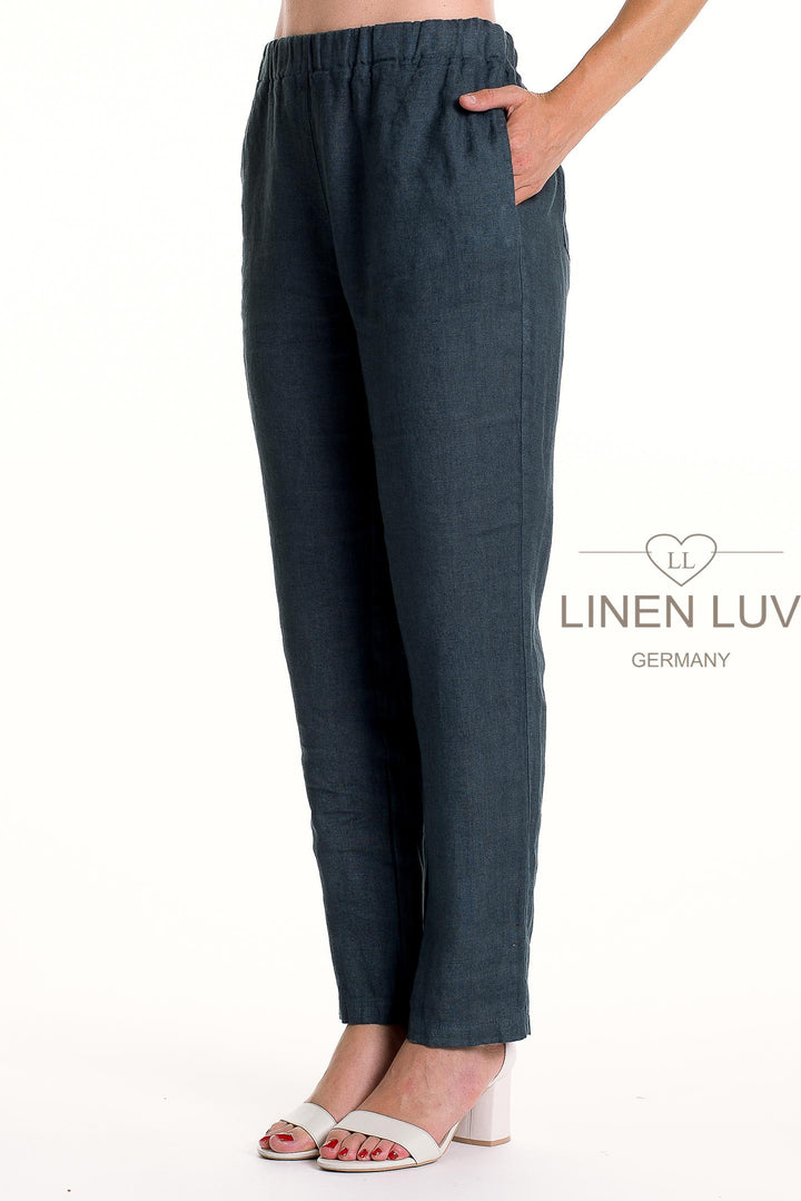 French Linen Pant Slim Leg Premium Woven - Breathable Naturals | Glam & Fame Clothing