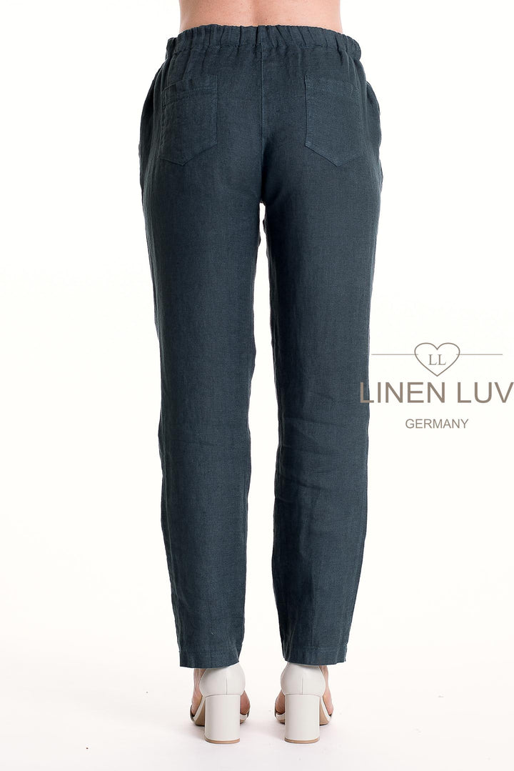French Linen Pant Slim Leg Premium Woven - Breathable Naturals | Glam & Fame Clothing