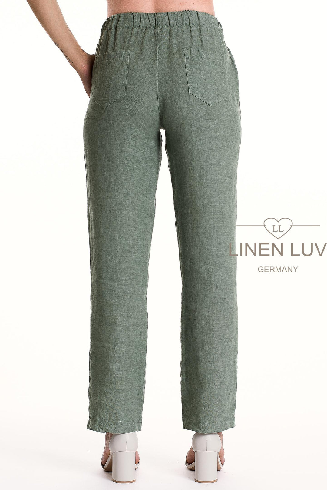 French Linen Pant Slim Leg Premium Woven - Breathable Naturals | Glam & Fame Clothing