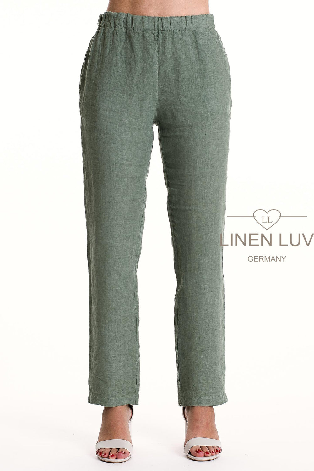 French Linen Pant Slim Leg Premium Woven - Breathable Naturals | Glam & Fame Clothing