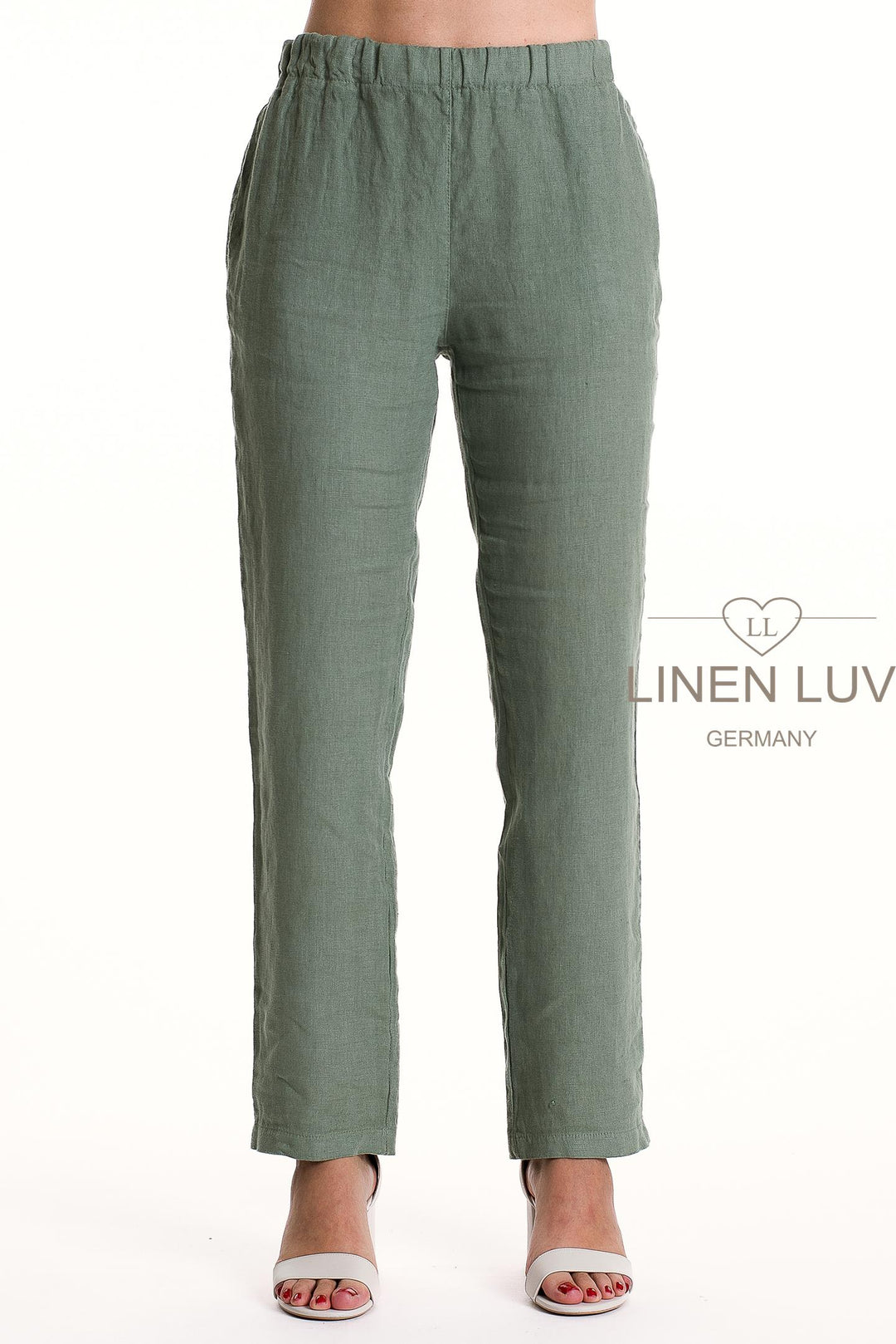 French Linen Pant Slim Leg Premium Woven - Breathable Naturals | Glam & Fame Clothing