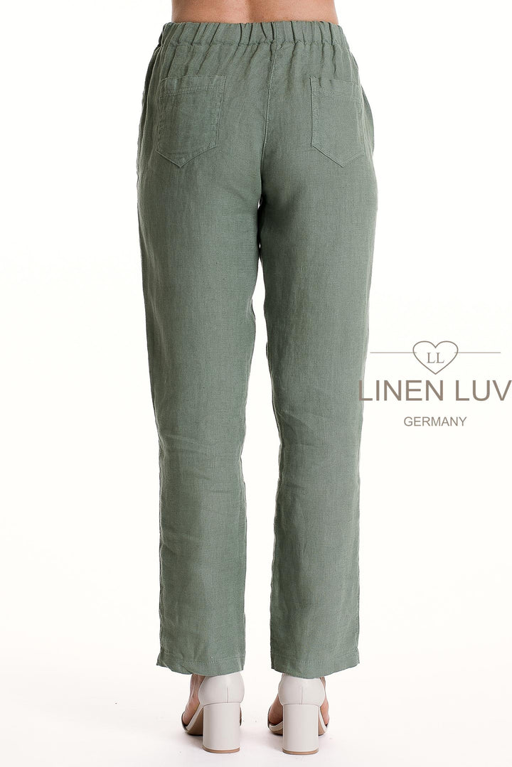 French Linen Pant Slim Leg Premium Woven - Breathable Naturals | Glam & Fame Clothing