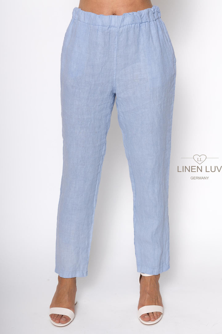 French Linen Pant Slim Leg Premium Woven - Breathable Naturals | Glam & Fame Clothing