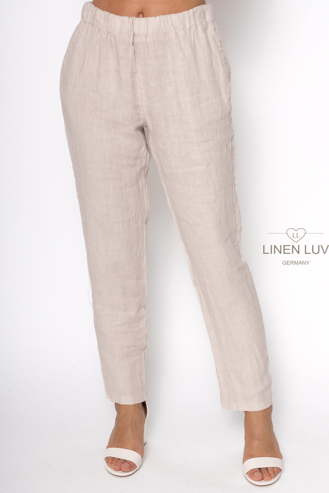 French Linen Pant Slim Leg Premium Woven - Breathable Naturals | Glam & Fame Clothing