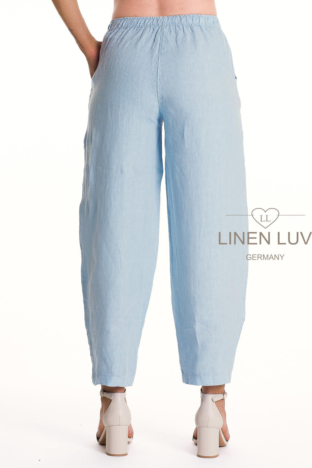 French Linen Flood Pant Premium Woven Petite - Breathable Naturals | Glam & Fame Clothing