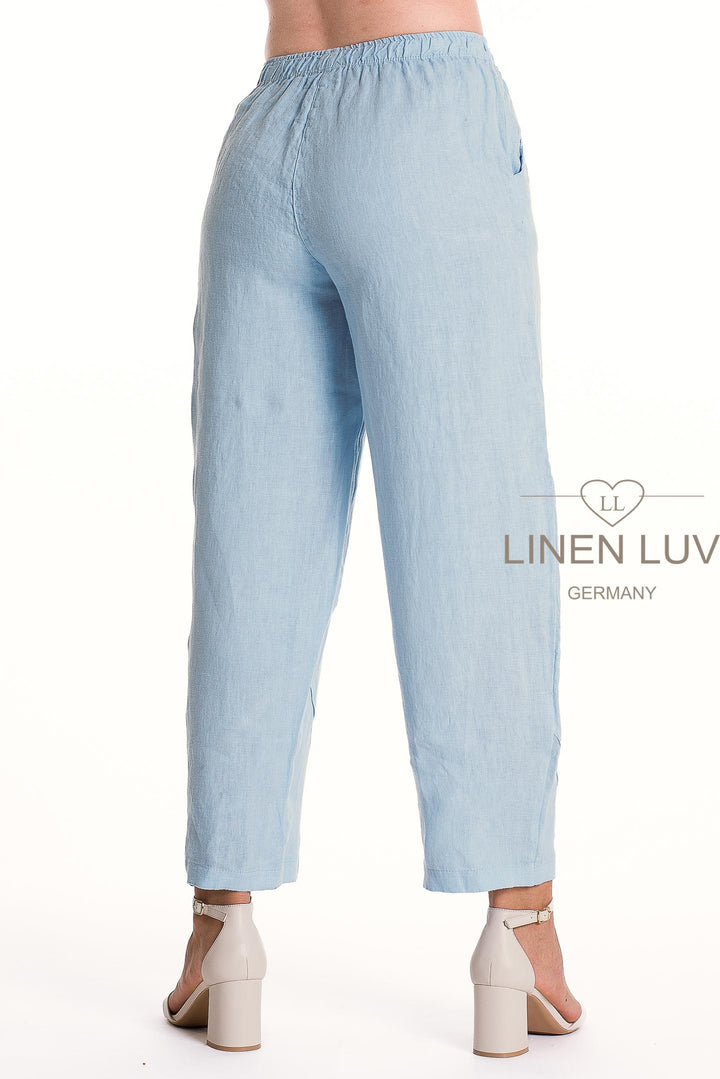 French Linen Flood Pant Premium Woven Petite - Breathable Naturals | Glam & Fame Clothing