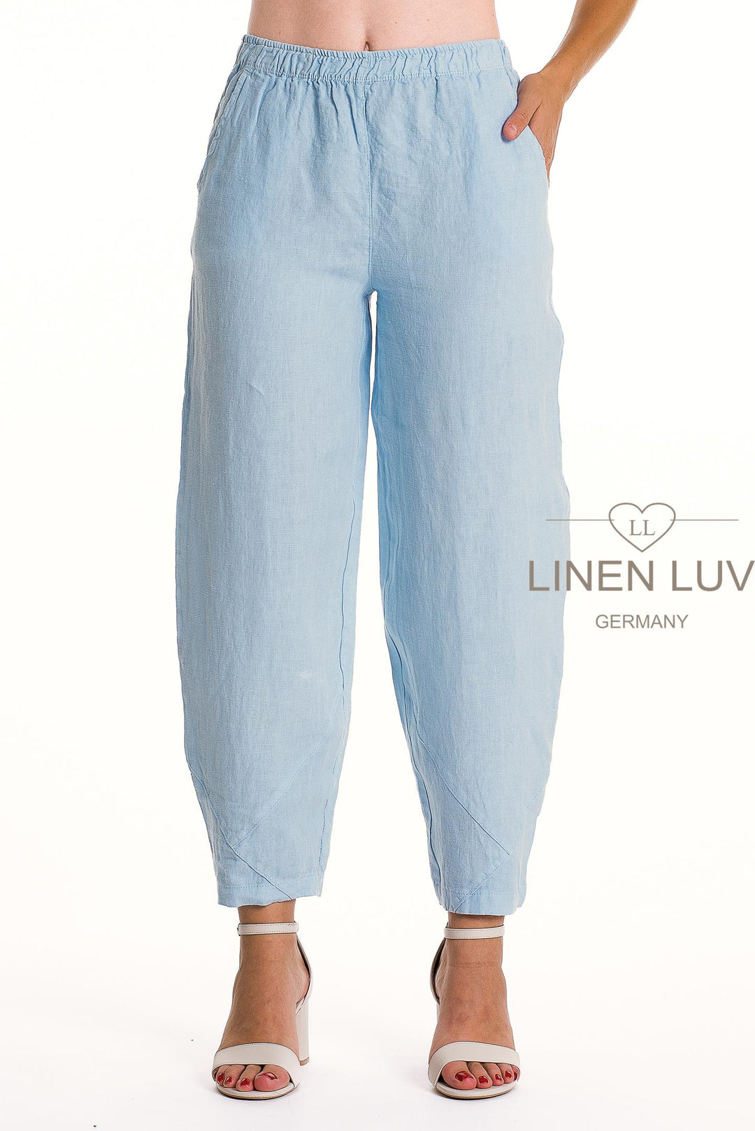 French Linen Flood Pant Premium Woven Petite - Breathable Naturals | Glam & Fame Clothing