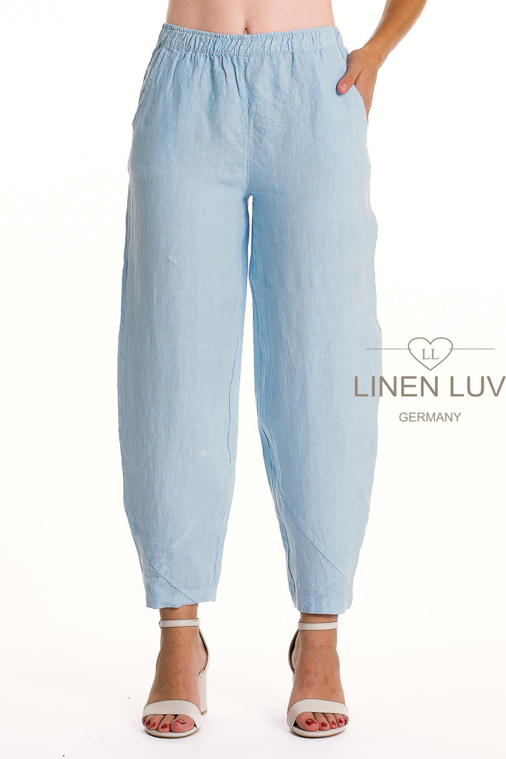 French Linen Flood Pant Premium Woven Petite - Breathable Naturals | Glam & Fame Clothing