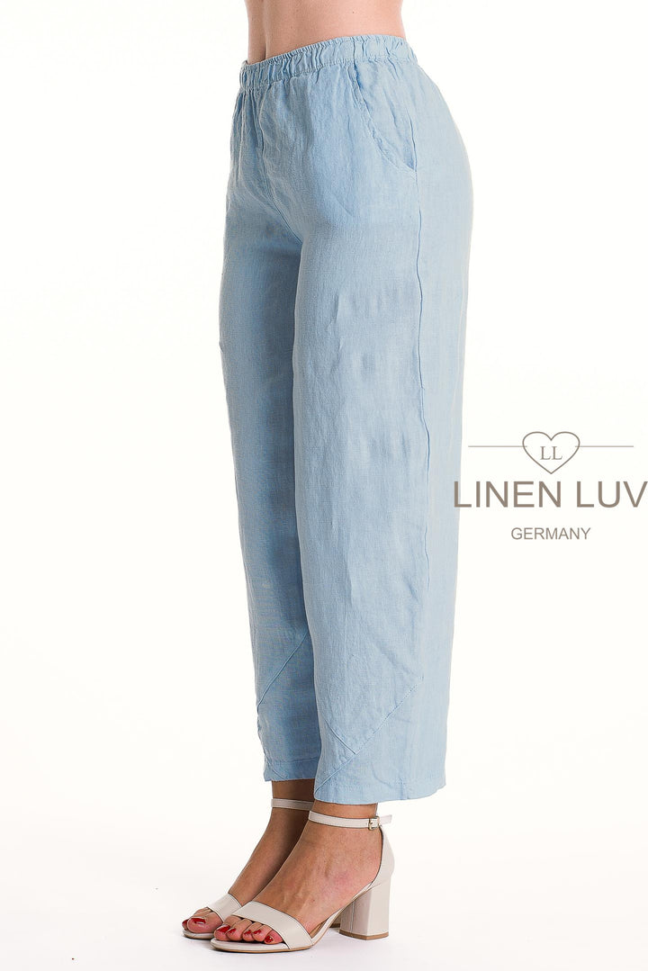 French Linen Flood Pant Premium Woven Petite - Breathable Naturals | Glam & Fame Clothing