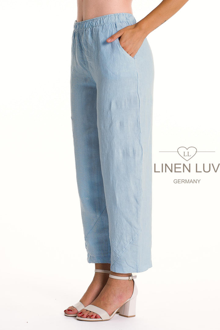 French Linen Flood Pant Premium Woven Petite - Breathable Naturals | Glam & Fame Clothing