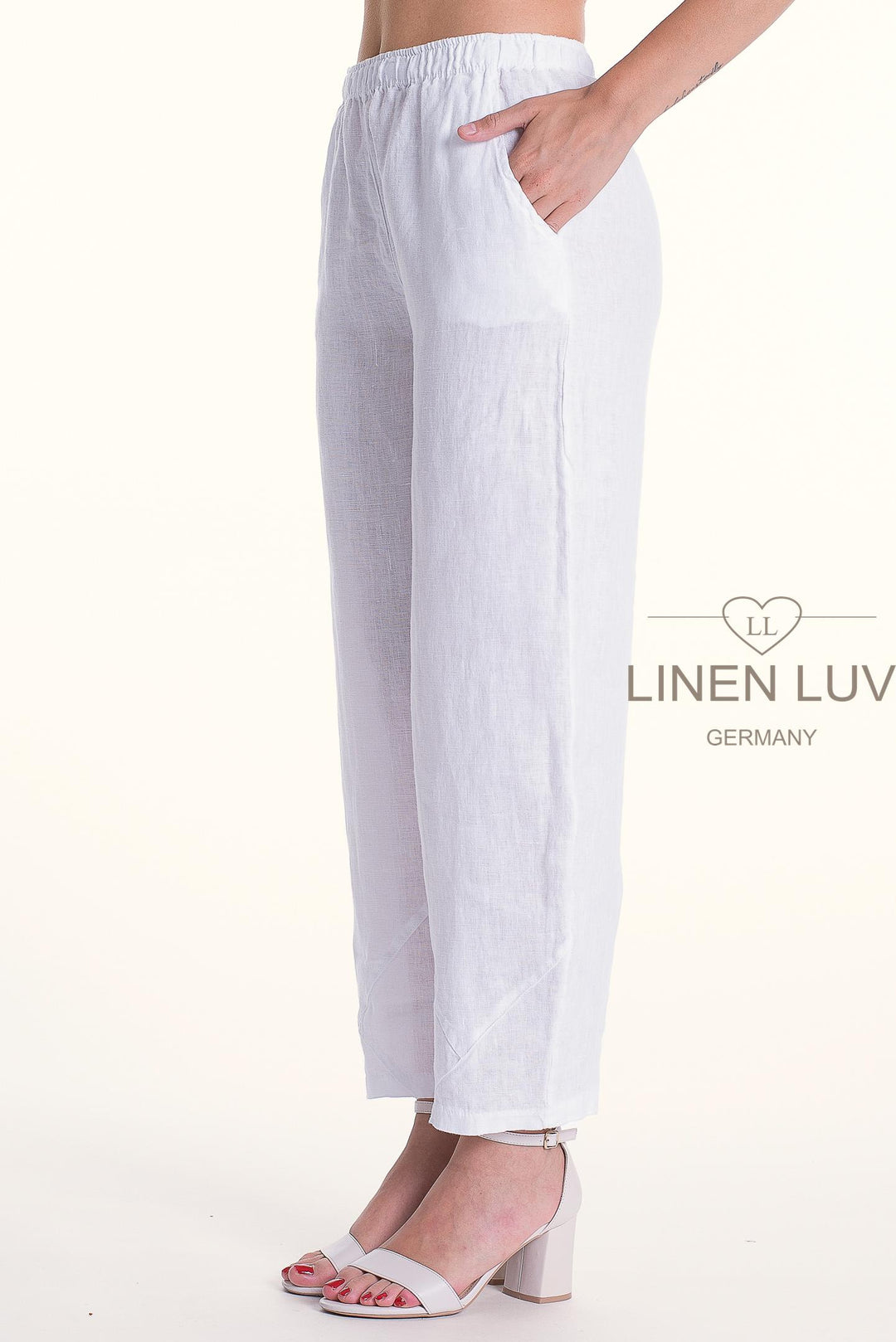 French Linen Flood Pant Premium Woven Petite
