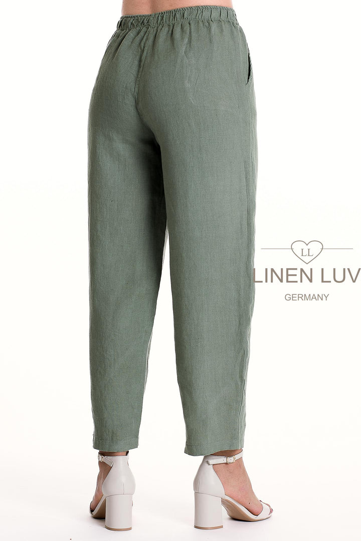 French Linen Flood Pant Premium Woven Petite - Breathable Naturals | Glam & Fame Clothing