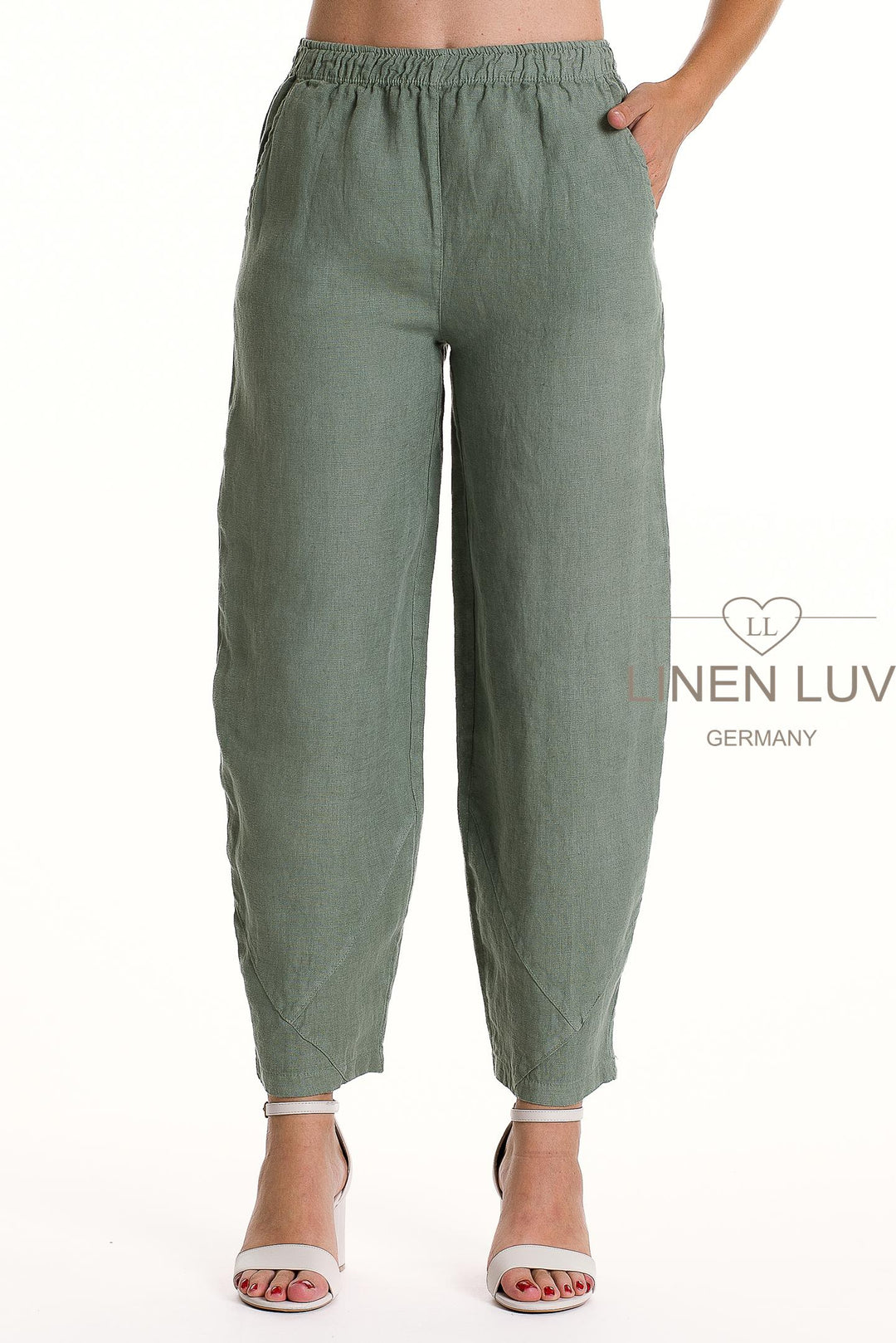 French Linen Flood Pant Premium Woven Petite - Breathable Naturals | Glam & Fame Clothing