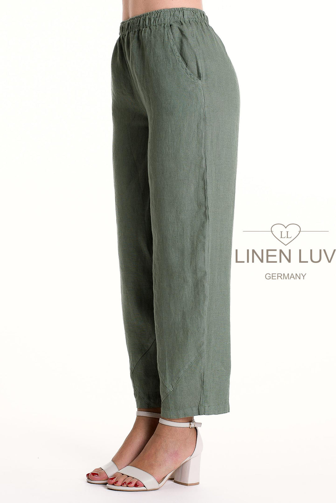 French Linen Flood Pant Premium Woven Petite - Breathable Naturals | Glam & Fame Clothing