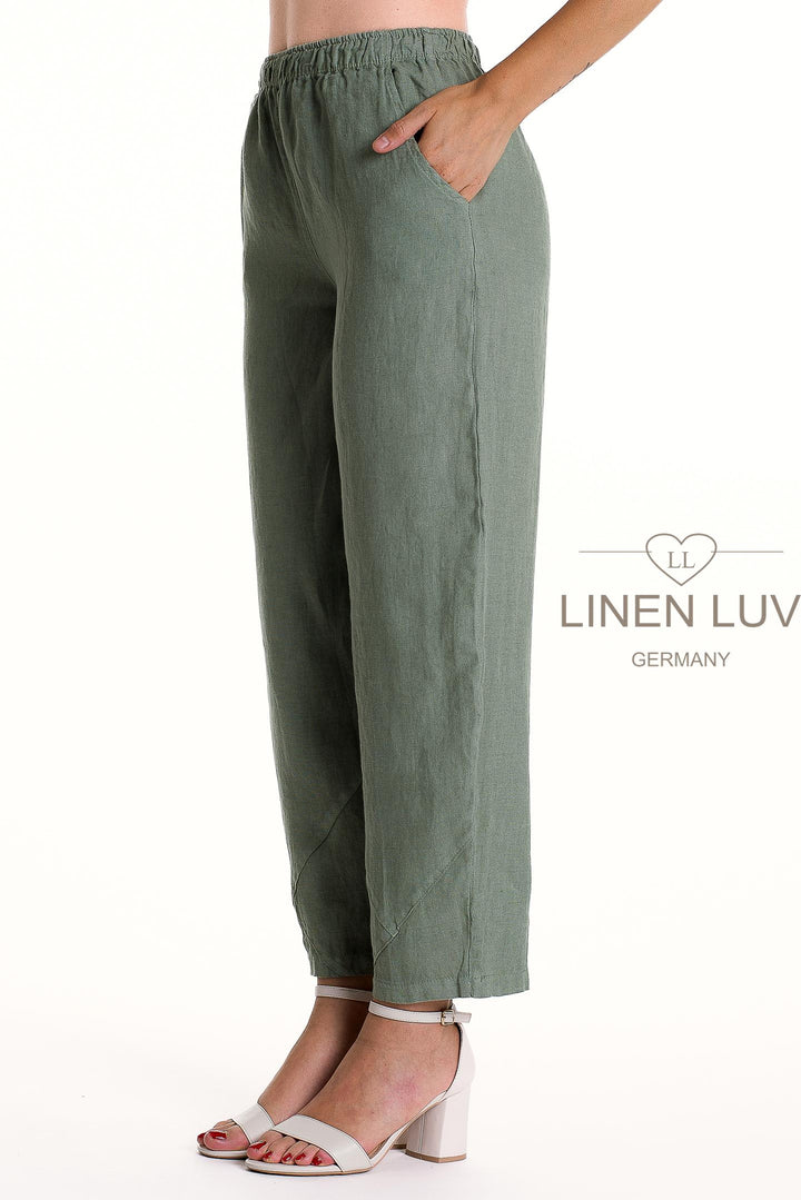French Linen Flood Pant Premium Woven Petite - Breathable Naturals | Glam & Fame Clothing