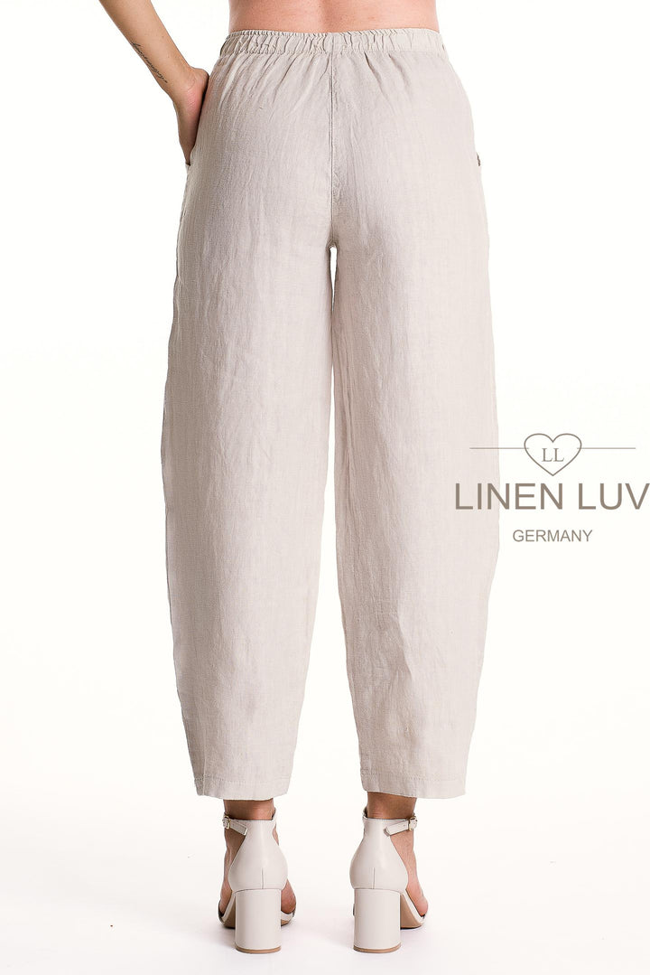 French Linen Flood Pant Premium Woven - Breathable Naturals | Glam & Fame Clothing