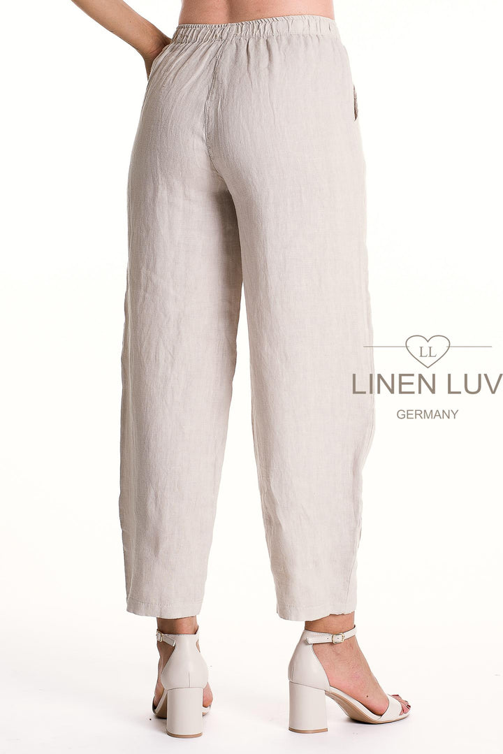 French Linen Flood Pant Premium Woven - Breathable Naturals | Glam & Fame Clothing