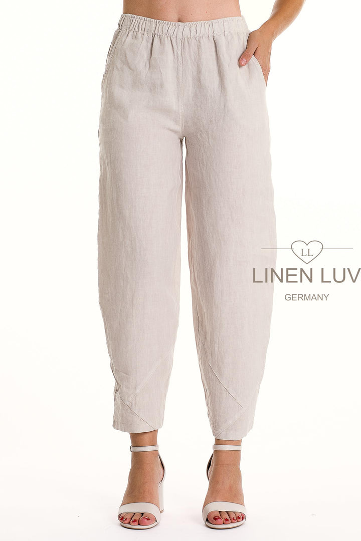 French Linen Flood Pant Premium Woven - Breathable Naturals | Glam & Fame Clothing