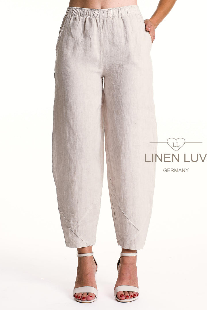French Linen Flood Pant Premium Woven - Breathable Naturals | Glam & Fame Clothing