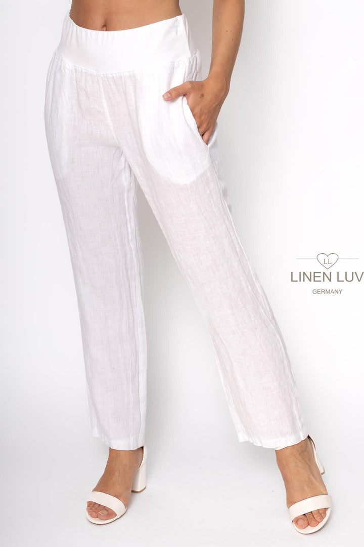 French Linen Pant Premium Woven - Breathable Naturals | Glam & Fame Clothing
