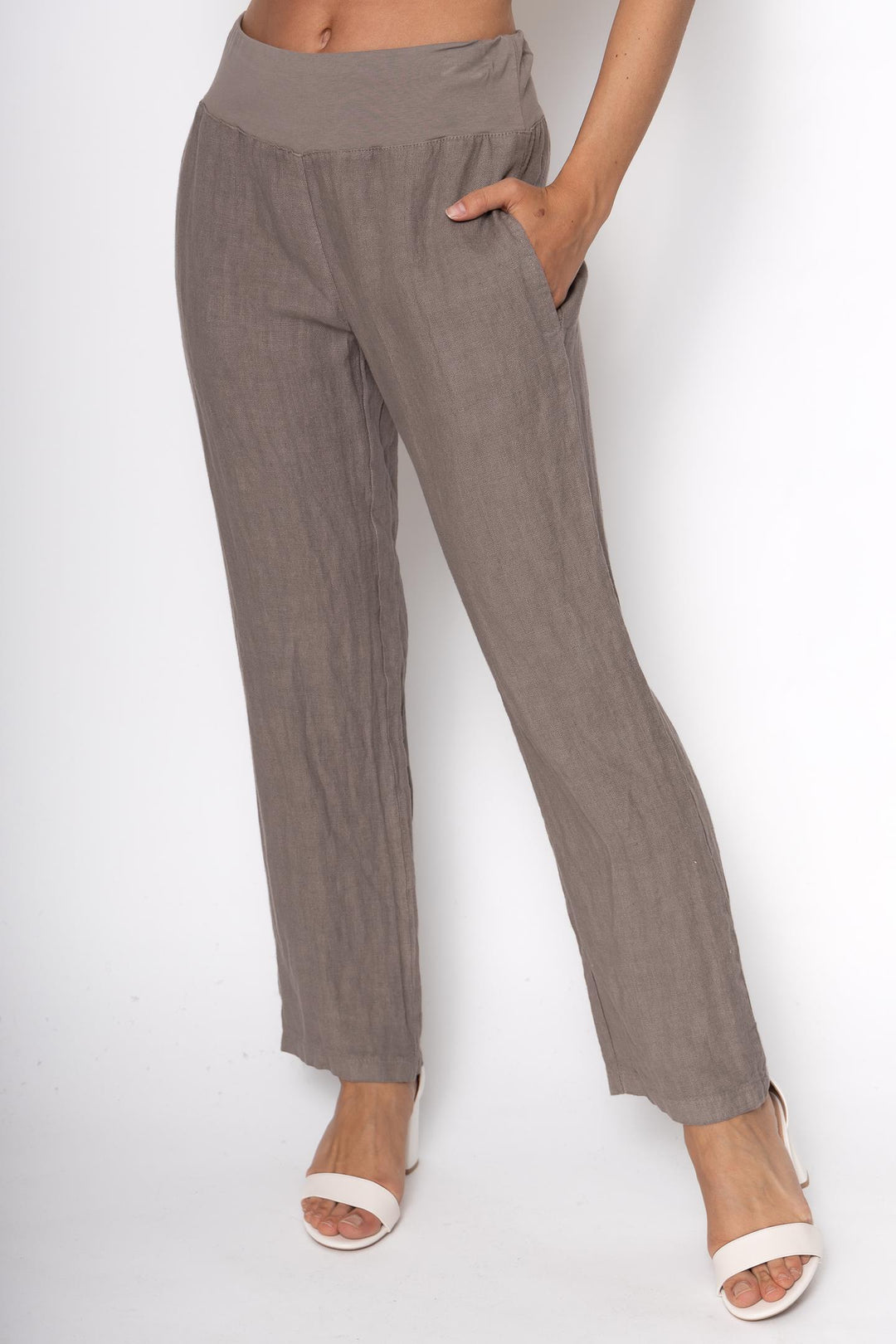 French Linen Pant Premium Woven - Breathable Naturals | Glam & Fame Clothing