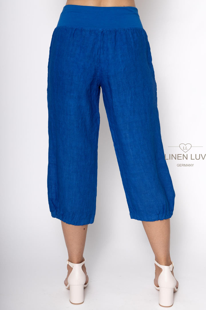 Premium Woven French Linen Capri - Breathable Naturals | Glam & Fame Clothing