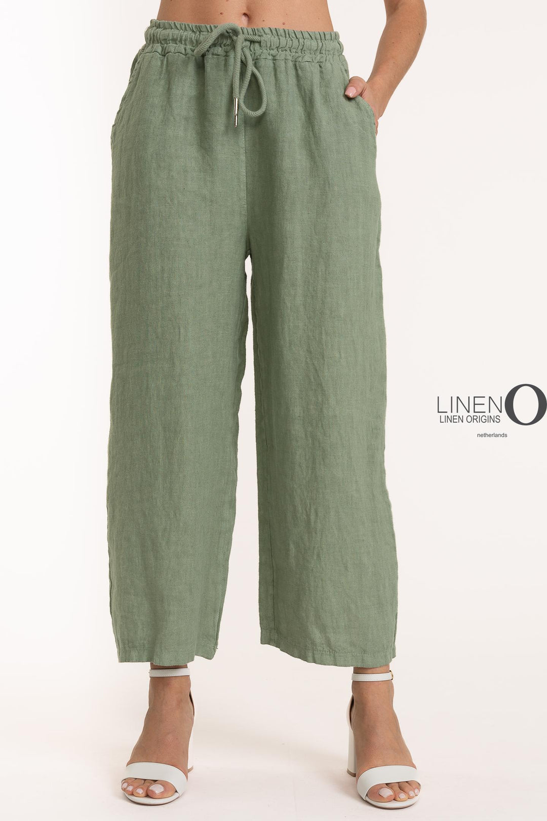 French Linen Crop Pant Premium Woven - Breathable Naturals | Glam & Fame Clothing