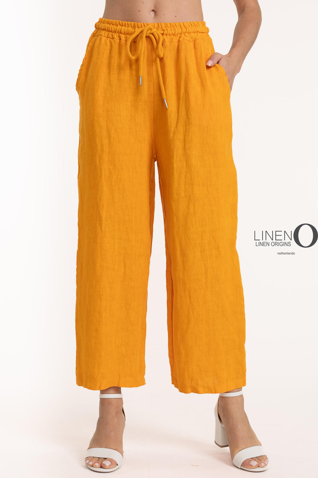 French Linen Crop Pant Premium Woven - Breathable Naturals | Glam & Fame Clothing