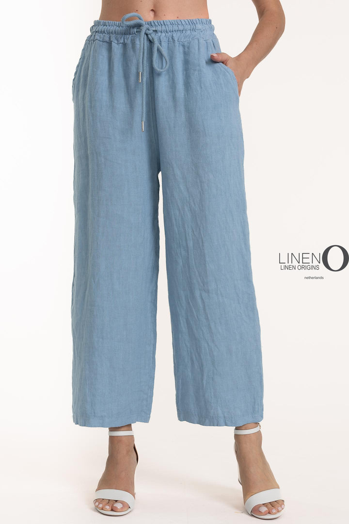 French Linen Crop Pant Premium Woven - Breathable Naturals | Glam & Fame Clothing
