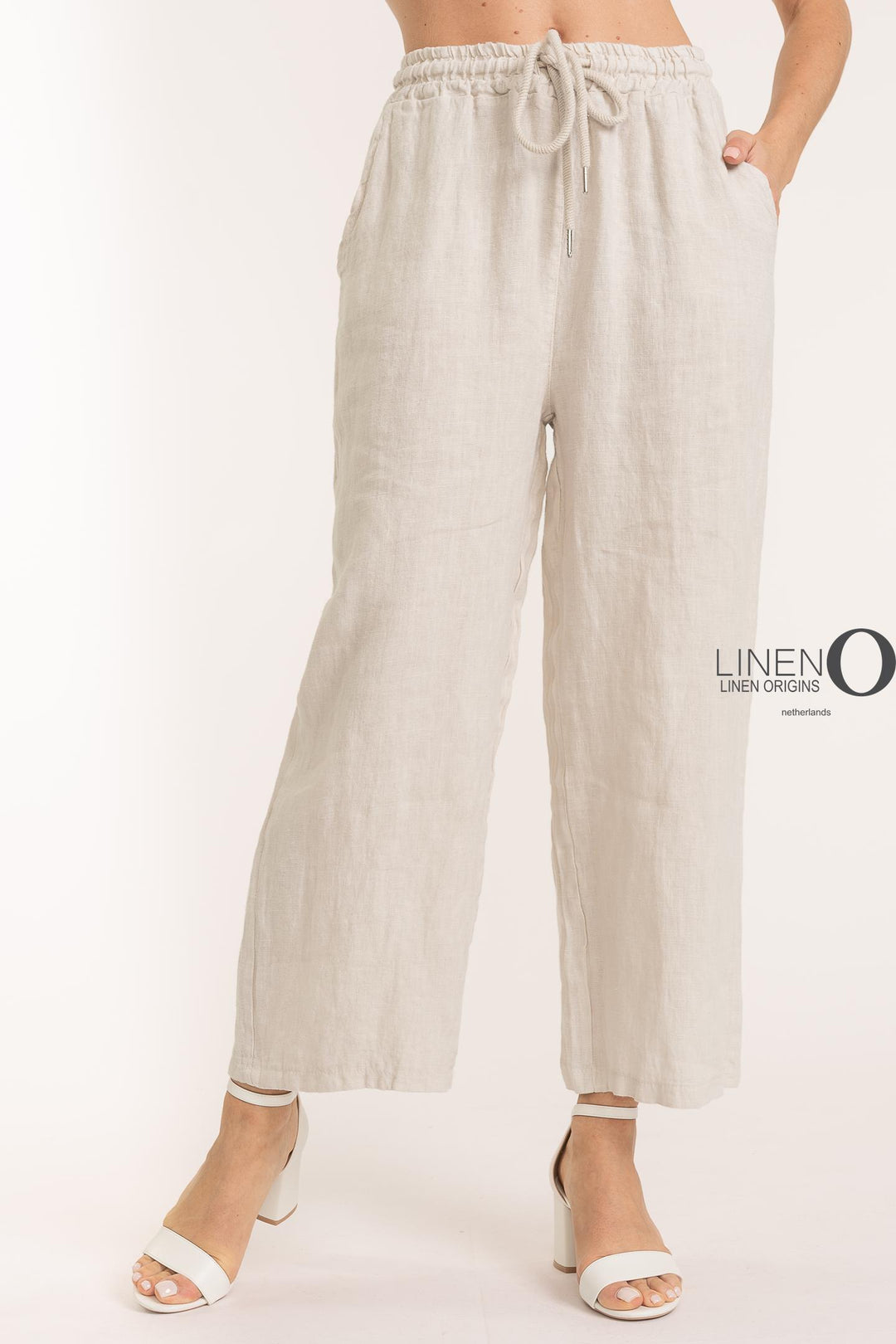 French Linen Crop Pant Premium Woven - Breathable Naturals | Glam & Fame Clothing