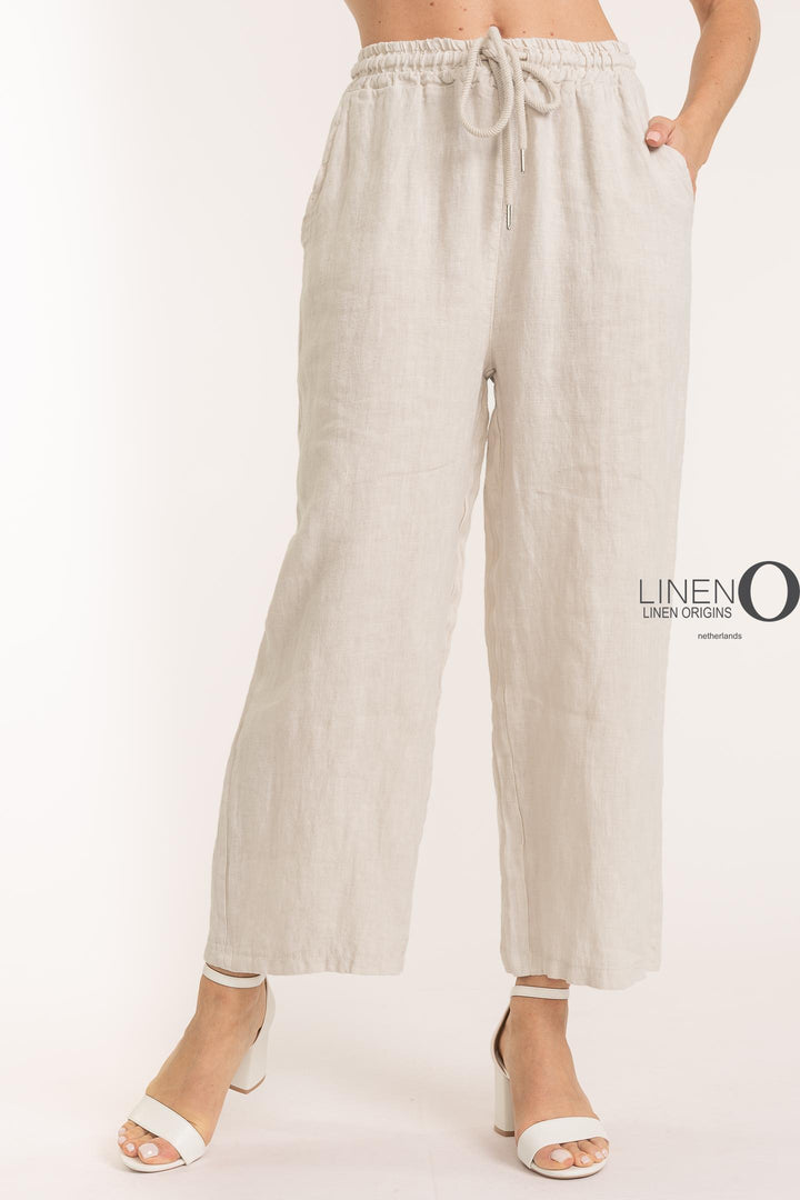 French Linen Crop Pant Premium Woven - Breathable Naturals | Glam & Fame Clothing