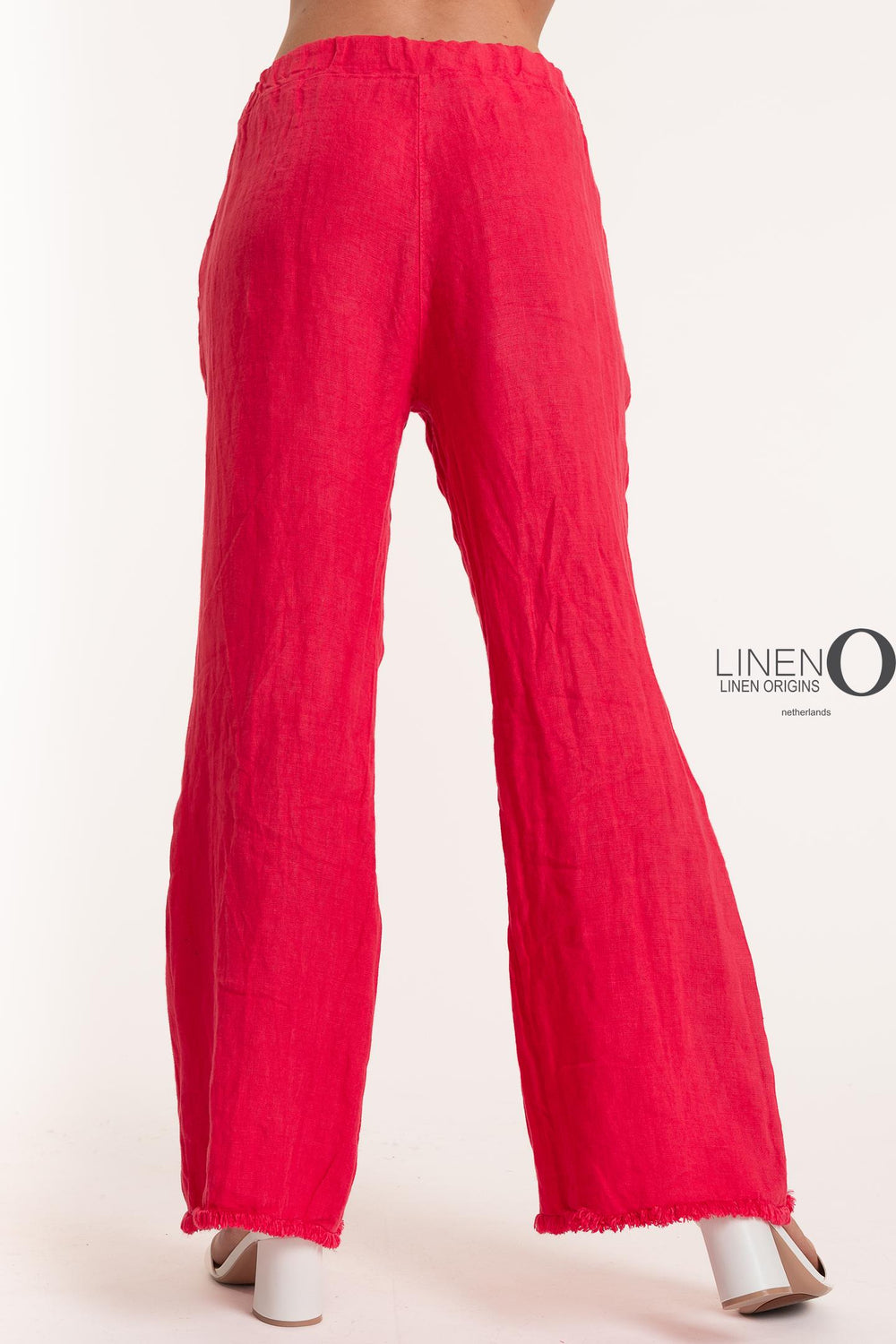 French Linen Pant Heavy Gauge Fringe Accents - Breathable Naturals | Glam & Fame Clothing