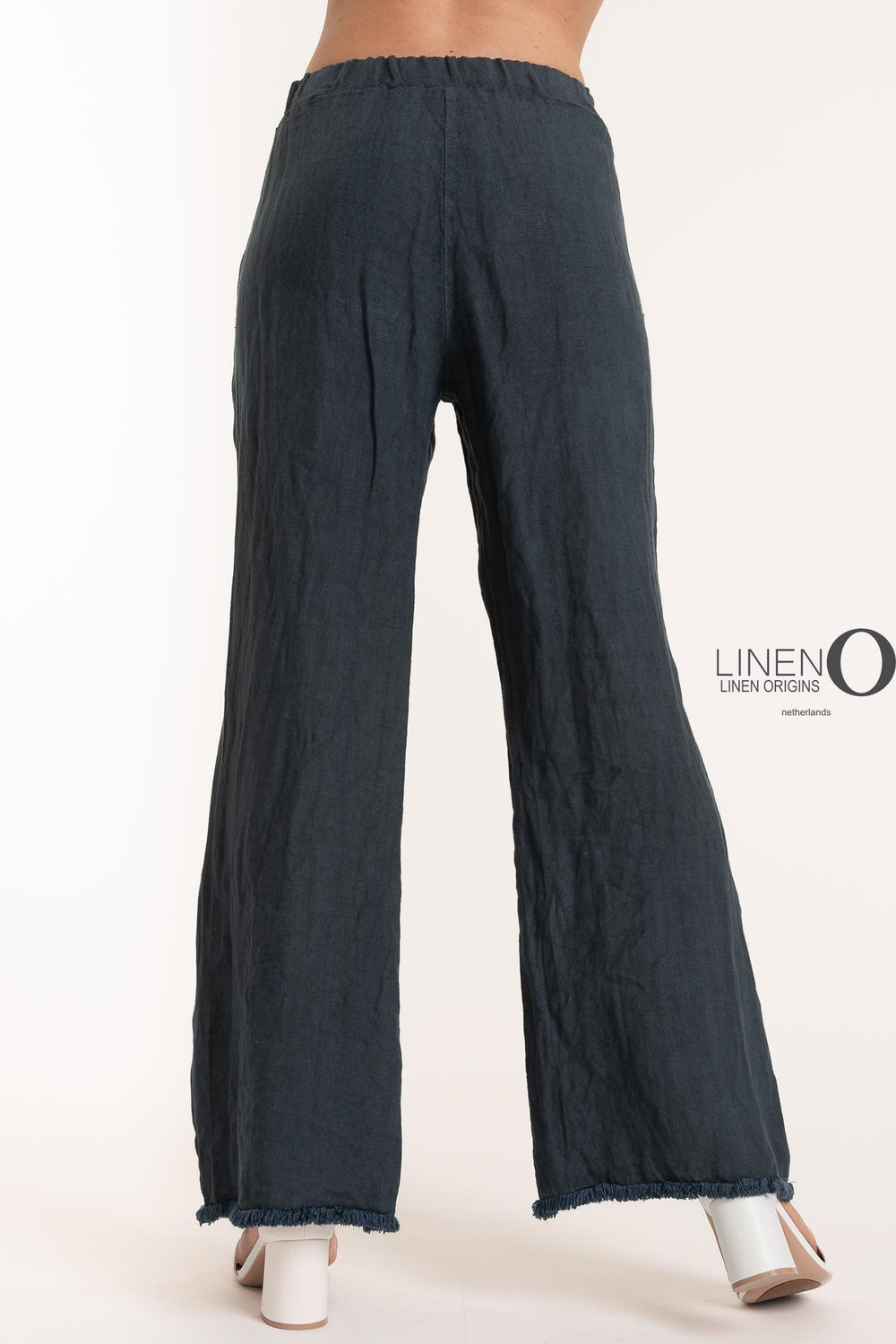 French Linen Pant Heavy Gauge Fringe Accents - Breathable Naturals | Glam & Fame Clothing