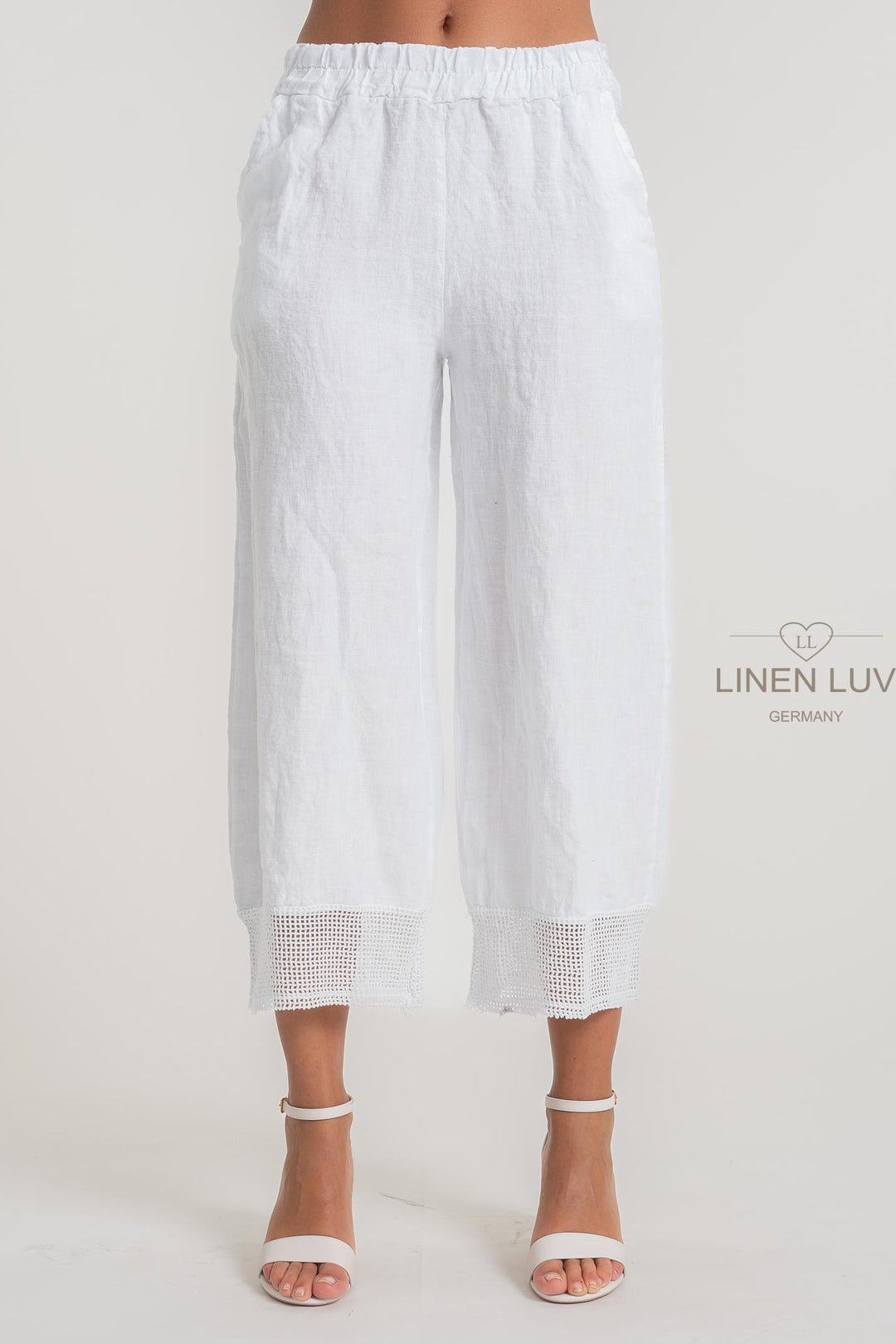 Premium Woven French Linen Crop Pant - Breathable Naturals | Glam & Fame Clothing