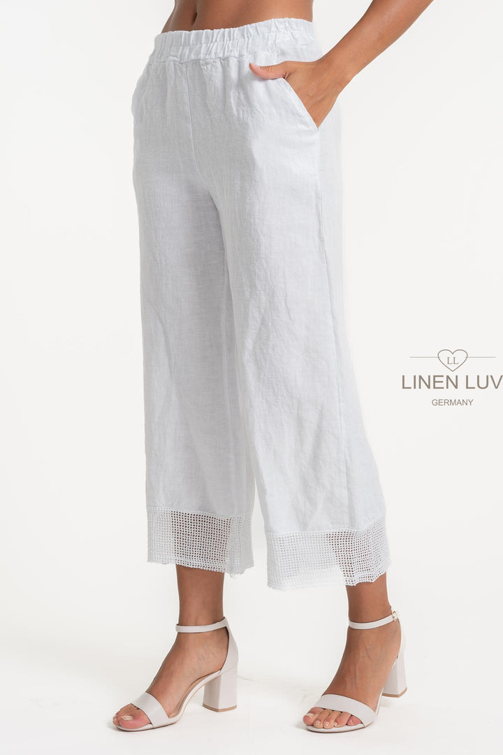 Premium Woven French Linen Crop Pant - Breathable Naturals | Glam & Fame Clothing