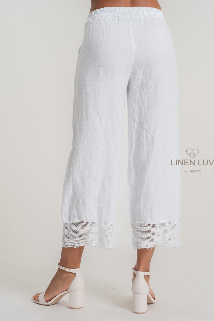 Premium Woven French Linen Crop Pant - Breathable Naturals | Glam & Fame Clothing