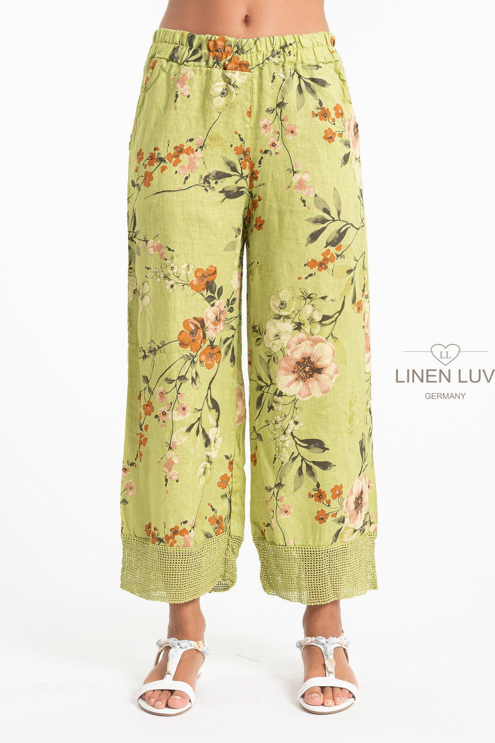 Premium Woven French Linen Crop Pant - Breathable Naturals | Glam & Fame Clothing