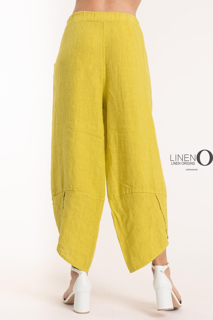 French Linen Tulip Hem Pant Premium Woven