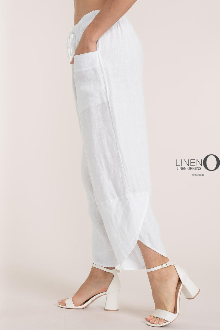 French Linen Tulip Hem Pant Premium Woven - Breathable Naturals | Glam & Fame Clothing