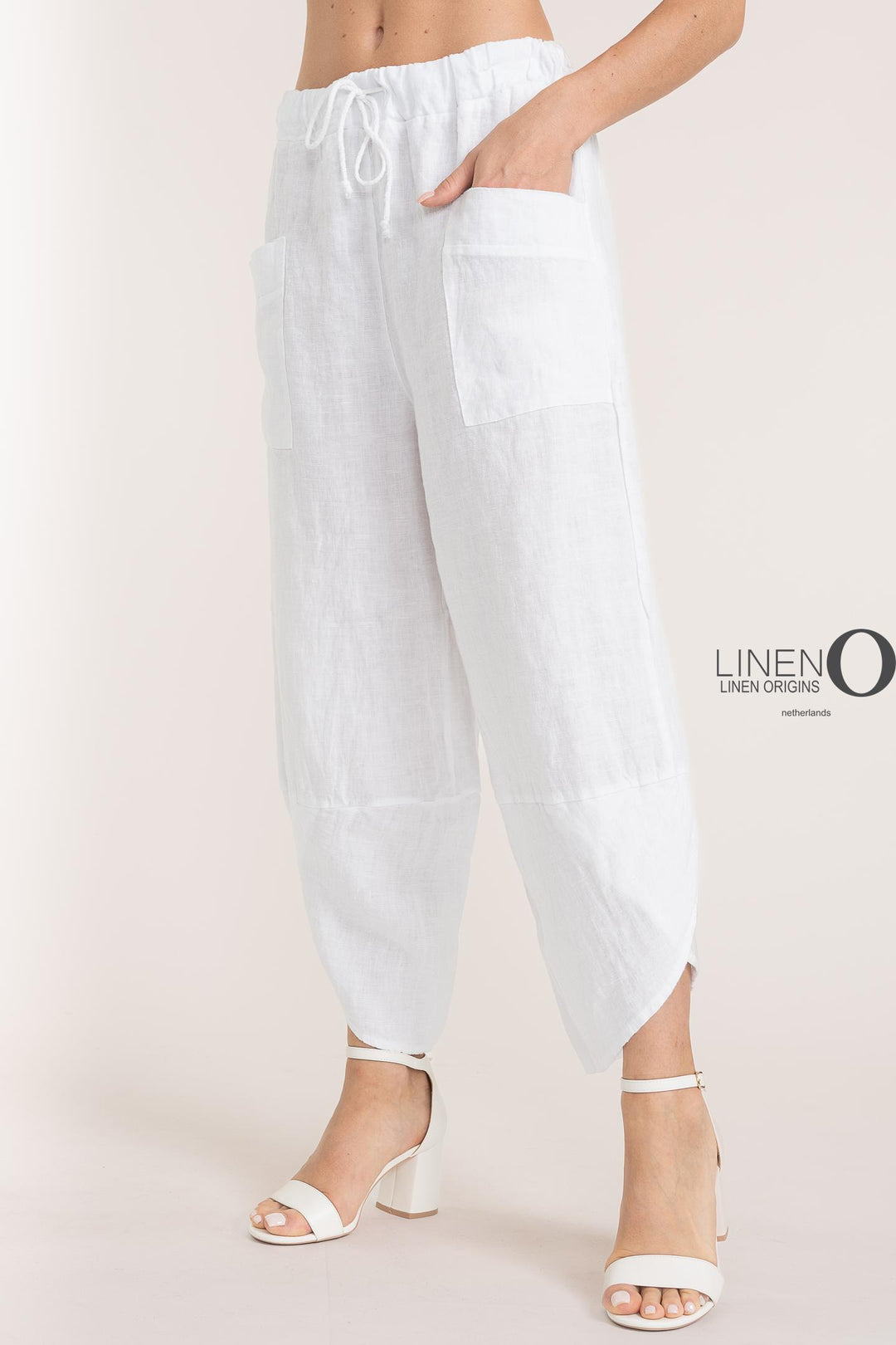 French Linen Tulip Hem Pant Premium Woven - Breathable Naturals | Glam & Fame Clothing
