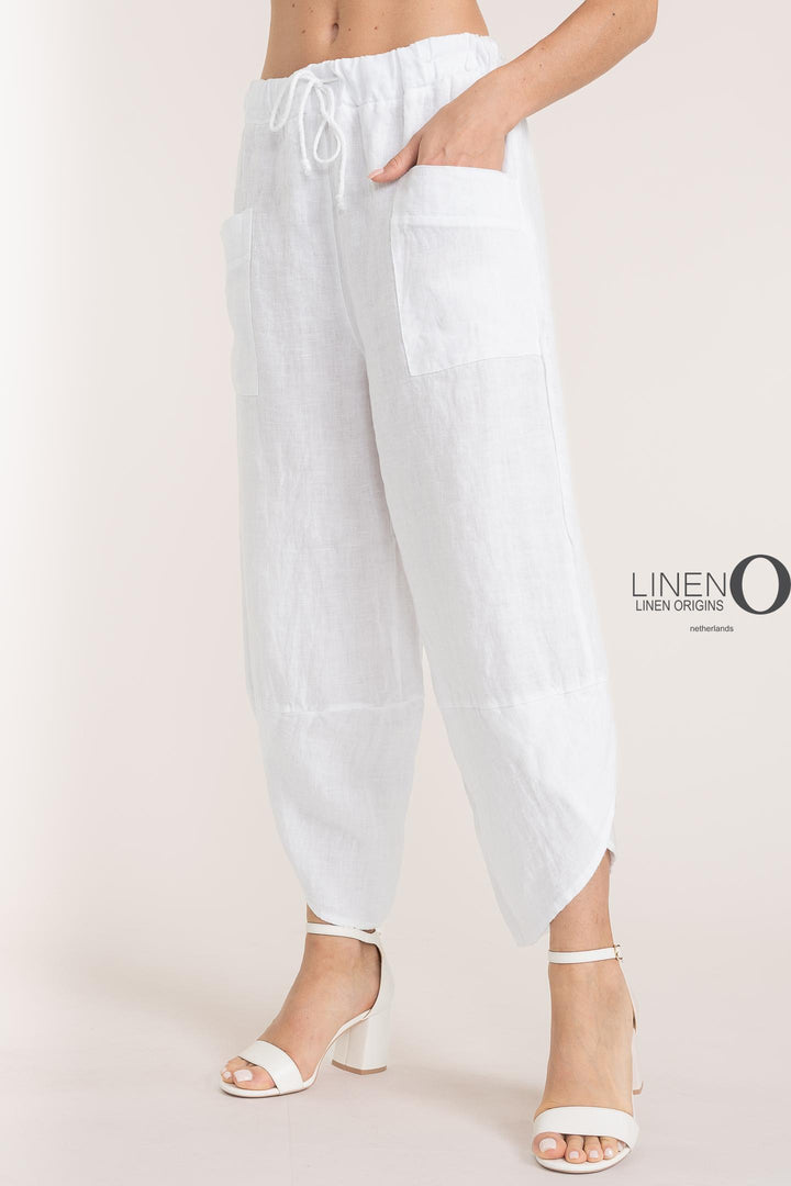 French Linen Tulip Hem Pant Premium Woven - Breathable Naturals | Glam & Fame Clothing