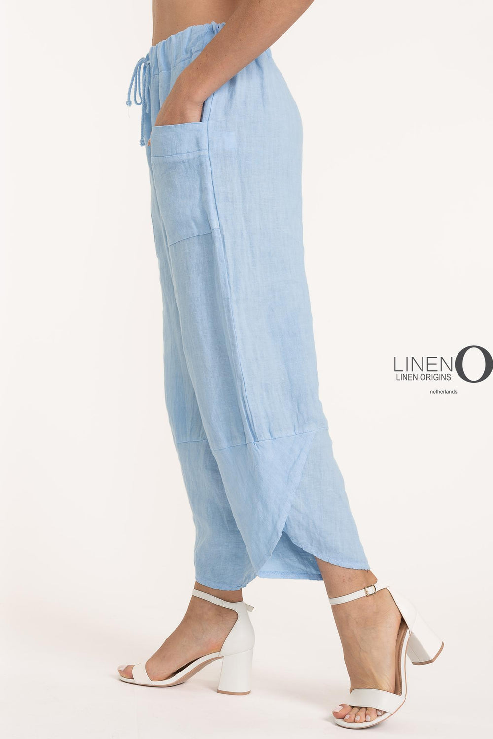 French Linen Tulip Hem Pant Premium Woven - Breathable Naturals | Glam & Fame Clothing