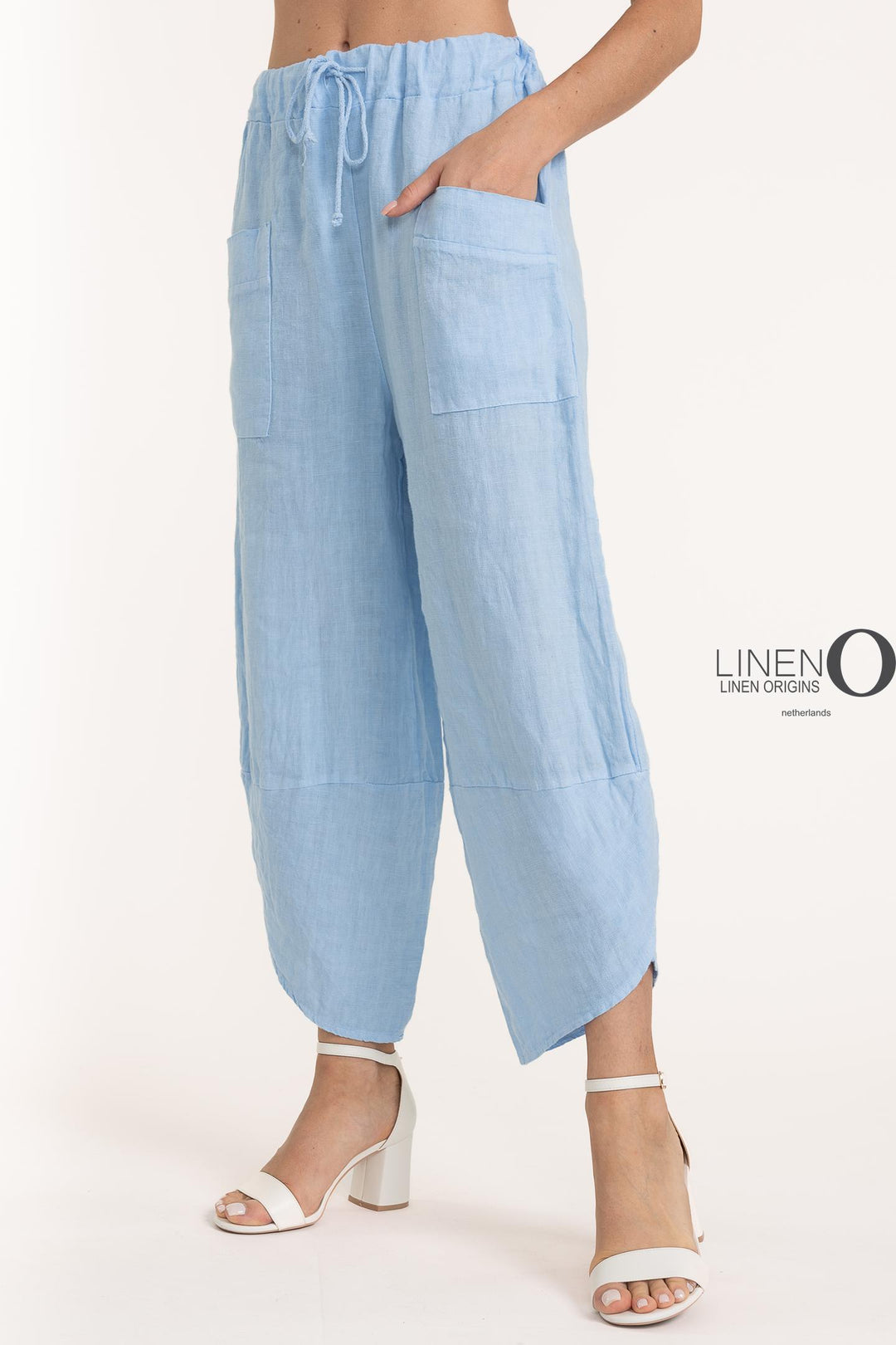 French Linen Tulip Hem Pant Premium Woven - Breathable Naturals | Glam & Fame Clothing