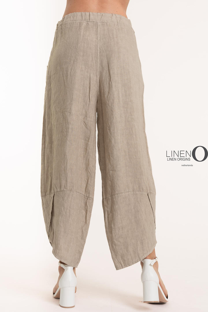 French Linen Tulip Hem Pant Premium Woven - Breathable Naturals | Glam & Fame Clothing